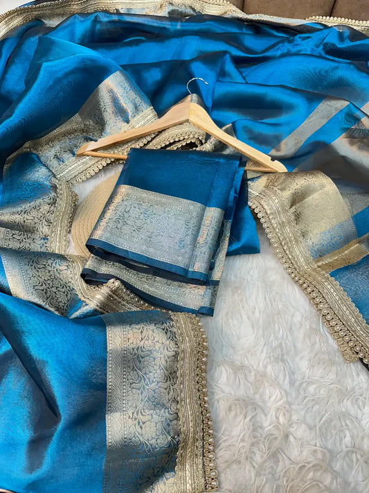 Emerald Soft Tissue Silk Banarasi Saree