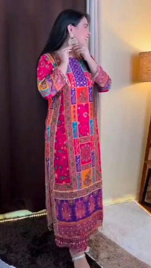 Fully Stitched Muslin Cotton Suit Set For Women